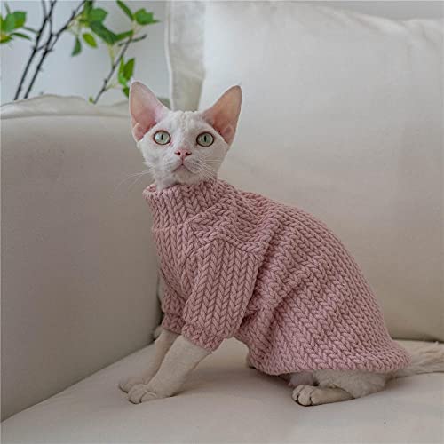 ZHIHAN Sphinx Katzenkleidung haarlose Katze Herbst- und Winterpullover, Anti-Off und hypoallergen, Farbe 1, S+ von ZHIHAN