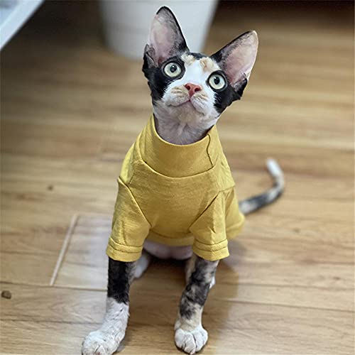 ZHIHAN Sphinx Katzenkleidung haarlose Katze Sommer dünne Leibchen Klimaanlage T-Shirt, T-Shirt mit Ärmeln, XXXL von ZHIHAN