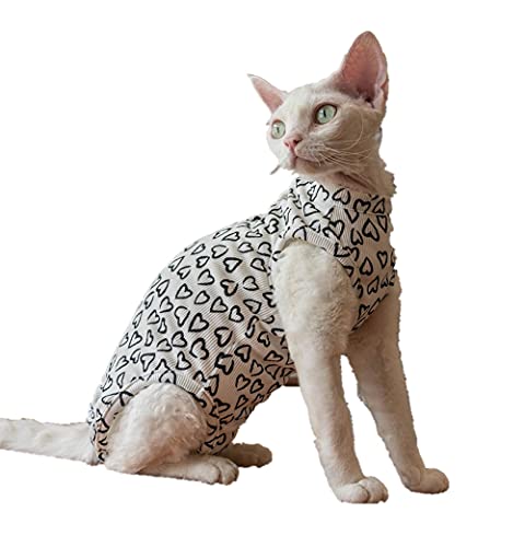 ZHIHAN Sphinx Katzenkleidung haarlose Katze Stretch 4-Bein dünne Bauchschutzweste, Sterilisationsanzug, Farbe 1,XXL+ von ZHIHAN