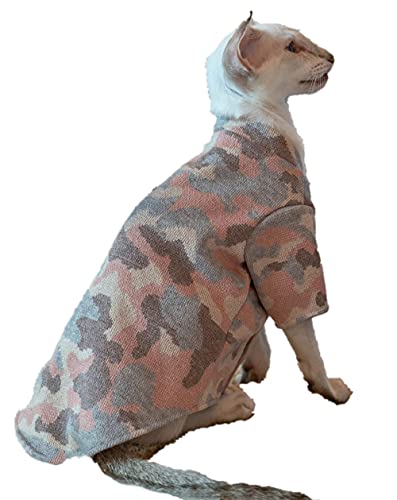 ZHIHAN Sphinx Katzenkleidung haarlose Katze Strickjacke mit dickem Mantel, Farbe 1,XXXL+ von ZHIHAN