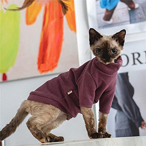 ZHIHAN Sphinx Katzenkleidung haarlose Katze Warmer Bodenhemd Pullover, Bildfarbe, XXXL- von ZHIHAN