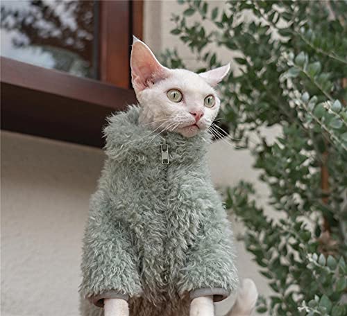 ZHIHAN Sphinx Katzenkleidung haarlose Katzenimitat Kamelhaarmantel warm, Bildfarbe, XXXL+ von ZHIHAN