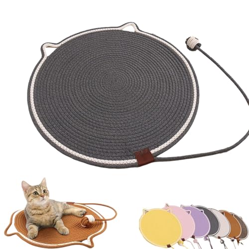 Celery Pets Dual Scratching Pad, Scratching Pads for Indoor Cats, Cat Scratch Pads, Cat Scratching mat Natural Cotton Rope Cat Scratching Pad,Large Size Cat Bed Cat Scratching Pad (17in,Gray) von ZHKVAG