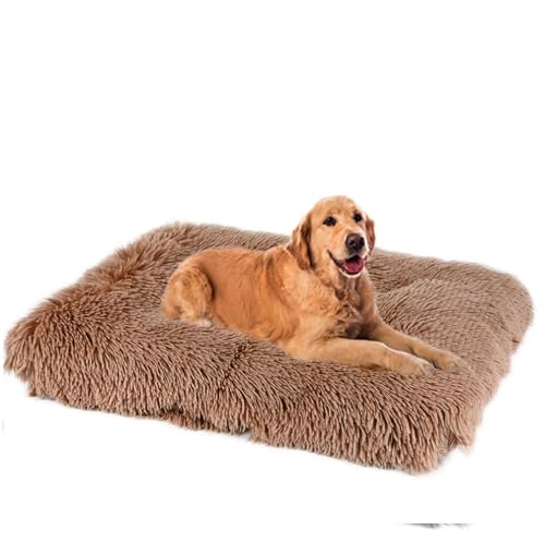 ZHULONGRUSHUI Hundekissen,Hundebett Waschbar,Haustierbett,Hundesofa,Flauschig Waschbar Hundekissen,Rutschfestes Hundematte,Extra Weich für Kleine,Mittlere und Große Hunde Katzen(Kaffee) von ZHULONGRUSHUI