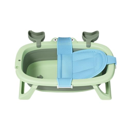 ZHXQRP Hundebadewanne Mehrzweck-Klappbadewanne for Haustiere for Baden/Duschen Tragbare Wäschewanne Faltbare Badewanne Aufbewahrungs-Organizer(Green+Net Pad) von ZHXQRP