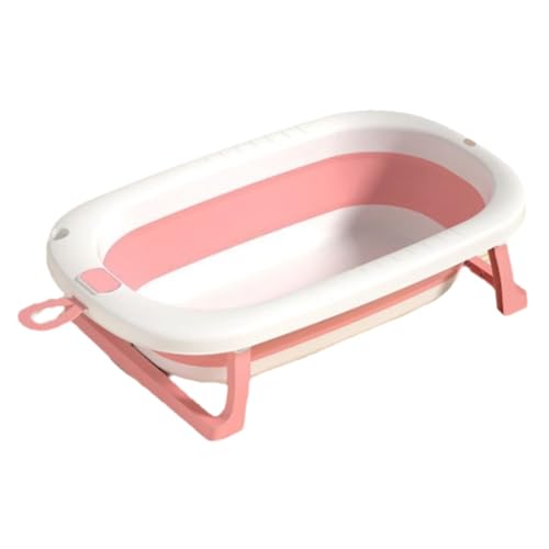 ZHXQRP Hundebadewannen Zusammenklappbare Haustierbadewanne mit Wasserablassschraube Tragbare Badewanne for Kleine Haustiere for Welpen kleine Hunde und Katzen platzsparendes Design(Pink) von ZHXQRP