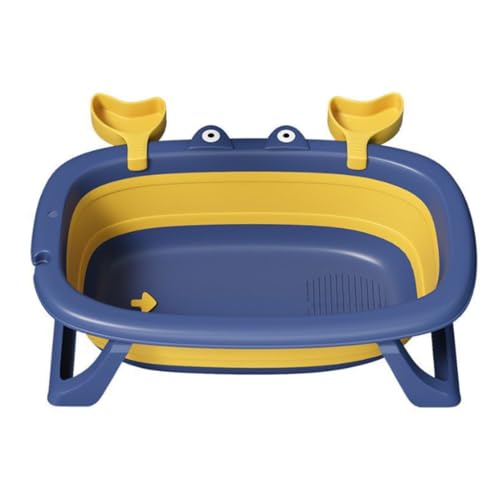 ZHXQRP Zusammenklappbare Haustierbadewanne Tragbare Hundebadewanne for Welpen Kleine Hunde und Katzen Platzsparendes Design Duschwanne großes Fassungsvermögen(Blue) von ZHXQRP