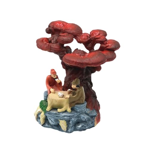 ZIDDAR Harz Lingzhi Tree House Terrarien Dekoration Fischtank Landschaft Aquarien Dekorative Landschaft Höhlen Büro Schreibtisch Ornament von ZIDDAR