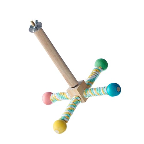 ZIDDAR Sichtstand Pinwheel Cage Spielzeugpapageien Stehende Spielzeugvogel Unterhaltungsübung Playstand Barches Vogelkäfig Aktivität Holzpapagei ZIDDAR Sichtstand Pinwheel Cage Spielzeugpapageien Stehende Spielzeugvogel Unterhaltungsübung Playstand Barches Vogelkäfig Aktivität Holzpapagei von ZIDDAR