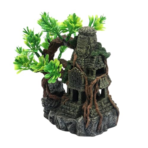 ZIDDAR Zarte Aquarien Landschaft Ancient House Terrarium Landschaft Garnelenhaus Statue Aquarien Lebensraum Dekore von ZIDDAR