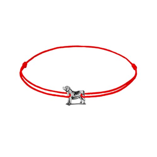 ZILIA Jewelry Border Collie Dog Bracelet Red L von ZILIA