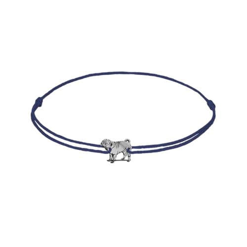 ZILIA Jewelry Mops-Armband – Elegantes Geschenk für Tierliebhaber, perfekt für Hundearmband-Liebhaber, stilvoll und bequem, ideal für den Alltag und besondere Anlässe (Navy Blue, 17.5cm) von ZILIA