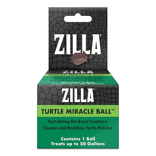 Zilla Pet Turtle Miracle Ball, Geruchs- und Schlammentferner, für sauberere und gesündere Schildkröten-Lebensräume und Aquarien, behandelt bis zu 25 Liter von ZILLA