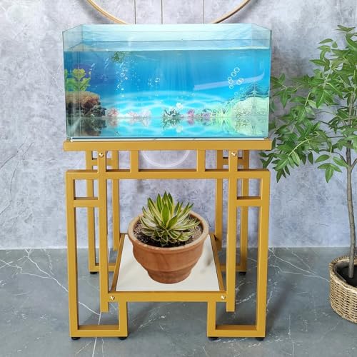 Aquarium Unterschrank Goldfischbeckentisch zur Aufbewahrung von Topfpflanzen, Schwere Terrarienregale aus Eisen für Das Schlafzimmer, Bodenstehender Aquarienhalter für Die Wohnzimmerecke(100x45 cm (39 von ZIMGOD