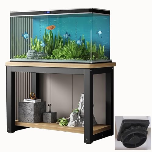 Aquarium Unterschrank Rutschfester Terrarienhalter für Vivarium, Große Lagerregalhalterung für 2 Insektentanks, Mehrstufiger Zuchtregalhalter aus Stahl für Die Schlafzimmerecke(Natural,120x40 cm (47 1 von ZIMGOD