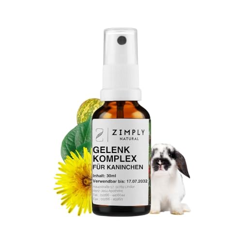 ZIMPLY NATURAL für Kaninchen, Gelenk Spray, pflanzliches Mittel bei Gelenk Beschwerden für Ihr Kaninchen, natürlich, sanft & effektiv, 30 ml von ZIMPLY NATURAL