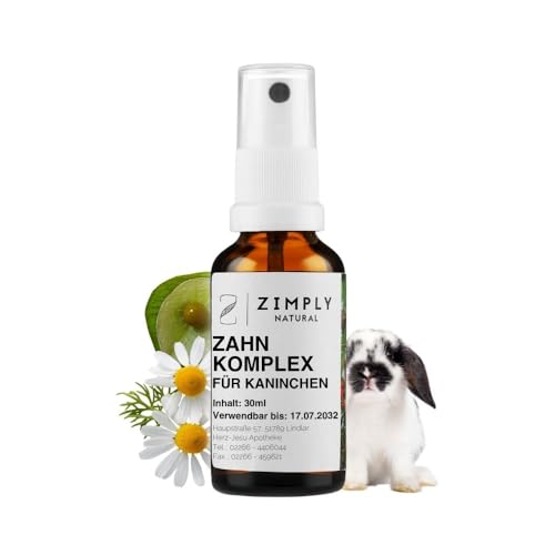 ZIMPLY NATURAL für Kaninchen, Zahn Spray, pflanzliches Mittel bei Zahn Beschwerden für Ihr Kaninchen, natürlich, sanft & effektiv, 30 ml von ZIMPLY NATURAL