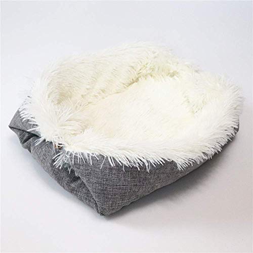 ZINN 2 in 1 Katzen Kissen Matte Plüsch Katzenbett,Flauschig und Weich Katze Schlafen Bett,Katzensofa Klein Hund Bett Haustierbett Katzendecke,katzenbettchen Betten für Katzen von ZINN