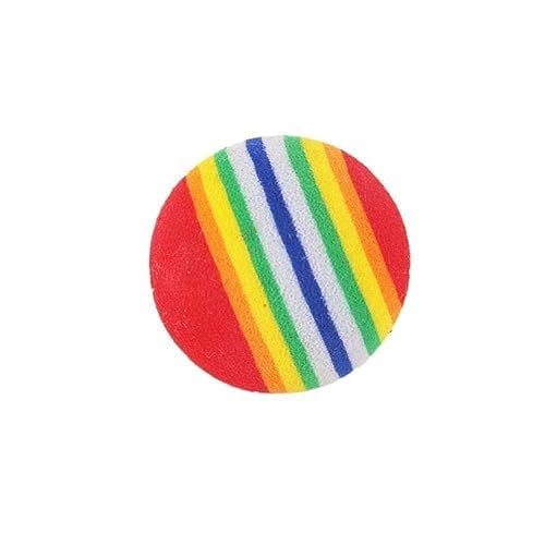 ZIRYXQ Pet Ball Rainbow Stripe EVA Sponge Floating Ball Swing Club Anfänger Hilfsmittel Katzen Liefert Haustiere Traini Praxis Kätzchen von ZIRYXQ