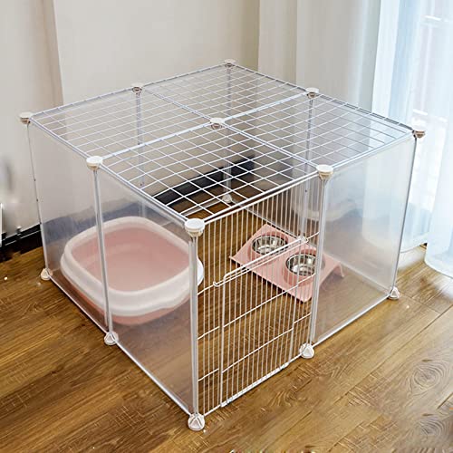 Haustierzaun für den Innenbereich, Zaun für kleine Hunde, Katzen, Haus, Käfig, Hundeisolation, Netz-Türzaun, geeignet für Wohnzimmer, Balkon (A 70 x 50 cm) elegant von ZITTRO