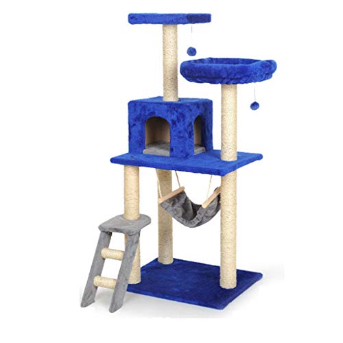 Katzen-Kletterbaum, Haustier-Deluxe-Katzenbaum, Kratzbaum, Kletterturm, Spielgerüst, Katzenzubehör, exquisiter Saum, Katzen-Klettergerüst, Katzenbaum, Katzenturm elegant von ZITTRO