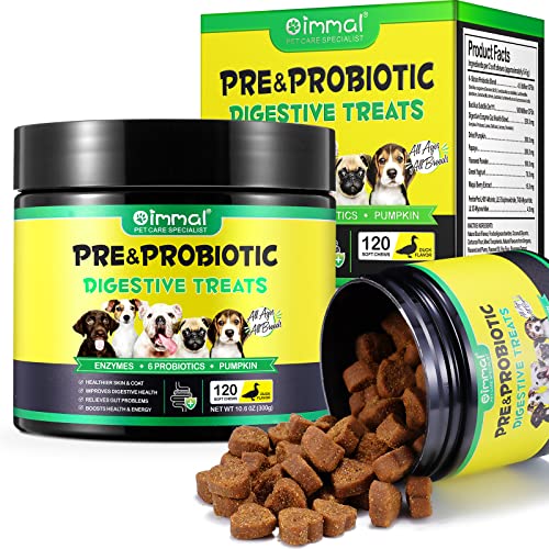 Probiotika für Hunde,Hunde Probiotika als Leckerli,unterstützen die Darmgesundheit, saisonale Allergien, juckende Haut, reduzieren Durchfall,Mundgeruch, weiche Kausnacks (120 Kausnacks) von ZIXAOK