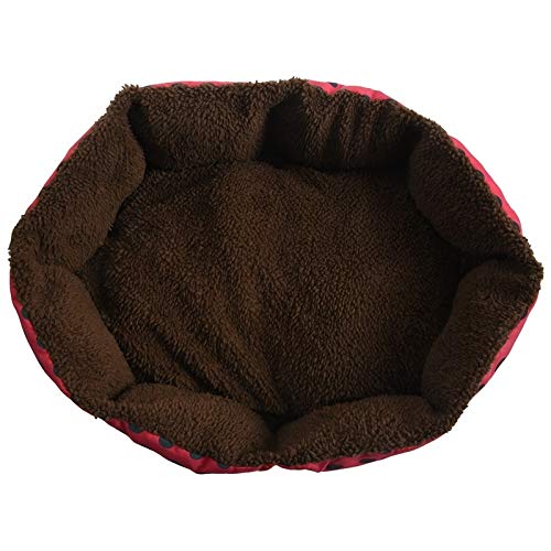 Hundebett Haustier-Hundekatze-Bett-Soft-Nest-Welpen Kissen Warm Kennel Matte Waschbare Winter- von ZJCNHY