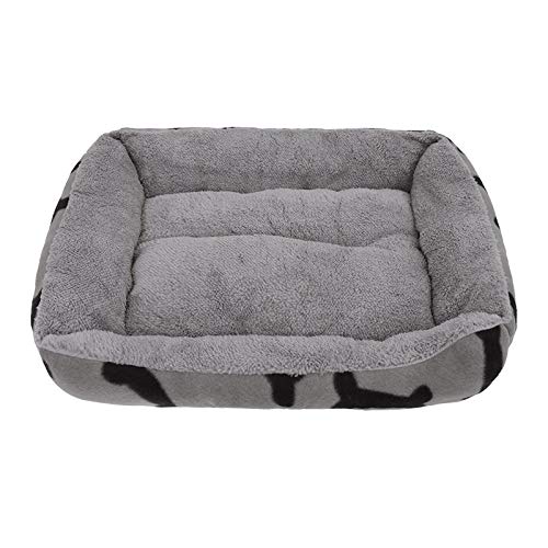 Hundebett Hundeschlafmatte Haus Pad warme Winter-Haustier-Haus-Nest-Hundebett Mit Zwinger for Small Medium Hunde Nest Petshop cama perro (Color blackbone, Size : 56x45cm) von ZJCNHY