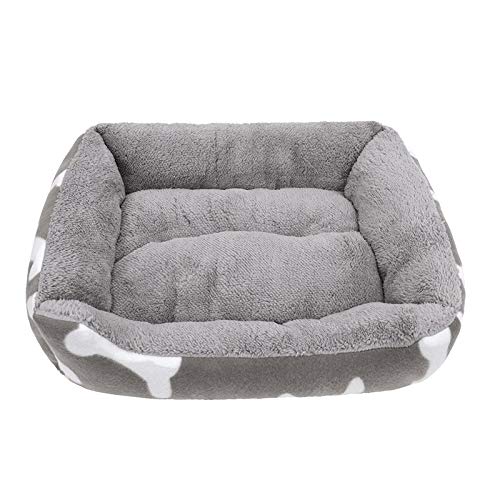 Hundebett Hundeschlafmatte Haus Pad warme Winter-Haustier-Haus-Nest-Hundebett Mit Zwinger for Small Medium Hunde Nest Petshop cama perro (Color whitebone, Size : 56x45cm) von ZJCNHY