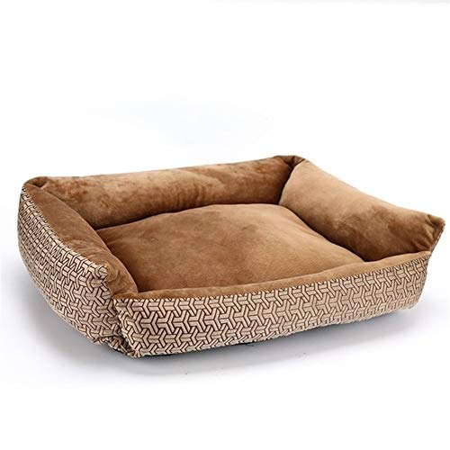 Hundebett Rechteckige-Hundebett Mats Sofa Haus Zu Klein Mittelgroß Groß Hunde Katze-Bett Waschbare, wasserfestes Zwinger for Hunde Welpen XL Haustier-Bett (Color : 1, Size : M 50x40 cm) von ZJCNHY