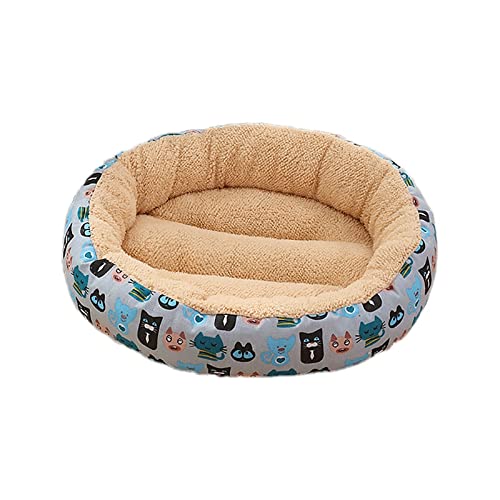 Hundebett Runde Plüsch Hund Bett Haus Hund Matte Winter Warme Schlafkatzen Nest Weiche Plüsch Hundekorb Haustier Kissen Tragbare Haustiere Liefert (Color : 11, Size : Standard) von ZJCNHY