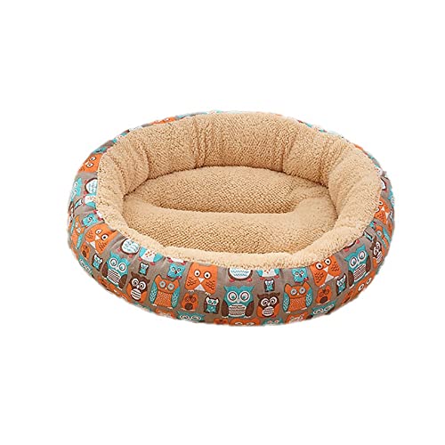 Hundebett Runde Plüsch Hund Bett Haus Hund Matte Winter Warme Schlafkatzen Nest Weiche Plüsch Hundekorb Haustier Kissen Tragbare Haustiere Liefert (Color : 12, Size : Standard) von ZJCNHY