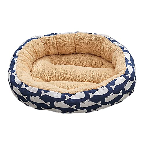 Hundebett Runde Plüsch Hund Bett Haus Hund Matte Winter Warme Schlafkatzen Nest Weiche Plüsch Hundekorb Haustier Kissen Tragbare Haustiere Liefert (Color : 5, Size : Standard) von ZJCNHY