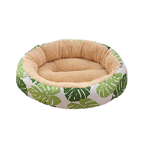 Hundebett Runde Plüsch Hund Bett Haus Hund Matte Winter Warme Schlafkatzen Nest Weiche Plüsch Hundekorb Haustier Kissen Tragbare Haustiere Liefert (Color : A, Size : Standard) von ZJCNHY