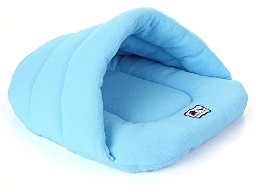 Hundebett Winter Warme Hausschuhe Stil Hund Bett Haustier Hund Haus Schöne Weiche Geeignete Katze Hund Bett Haus for Haustiere Kissen (Color : Blue, Size : 38X48CM) von ZJCNHY