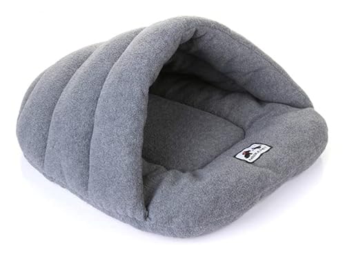 Hundebett Winter Warme Hausschuhe Stil Hund Bett Haustier Hund Haus Schöne Weiche Geeignete Katze Hund Bett Haus for Haustiere Kissen (Color : Grey, Size : 28X38CM) von ZJCNHY