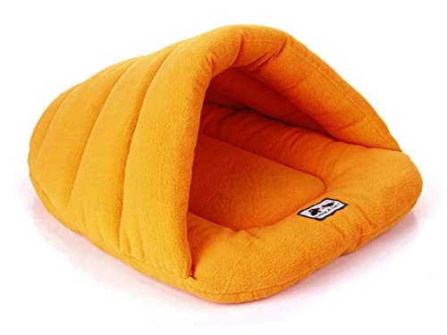 Hundebett Winter Warme Hausschuhe Stil Hund Bett Haustier Hund Haus Schöne Weiche Geeignete Katze Hund Bett Haus for Haustiere Kissen (Color : Orange, Size : 28X38CM) von ZJCNHY