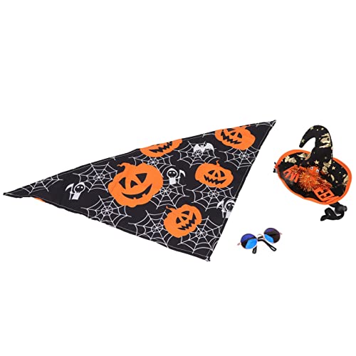 3-teiliges Halloween-Haustier-Dekorationsset, Niedliches Hunde-Halloween-Kostüm-Set Zum Aufhängen, Halloween-Dekoration, Schwarzes Katzenschild für Hunde, Katzen, Welpen, Kätzchen von ZJchao