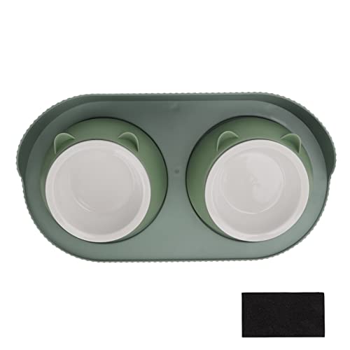 Erhöhte Katzenschalen, Erhöhte Keramikschüssel Doppelkeramik Haustierschalen Keramik Katzenschalen Fütterungsstation Haustierschale für Kätzchen und Kleine Hunde, 16.1 X 5,7 X 8,7 Zoll (Grüner Erhöhte Katzenschalen, Erhöhte Keramikschüssel Doppelkeramik Haustierschalen Keramik Katzenschalen Fütterungsstation Haustierschale für Kätzchen und Kleine Hunde, 16.1 X 5,7 X 8,7 Zoll (Grüner von ZJchao