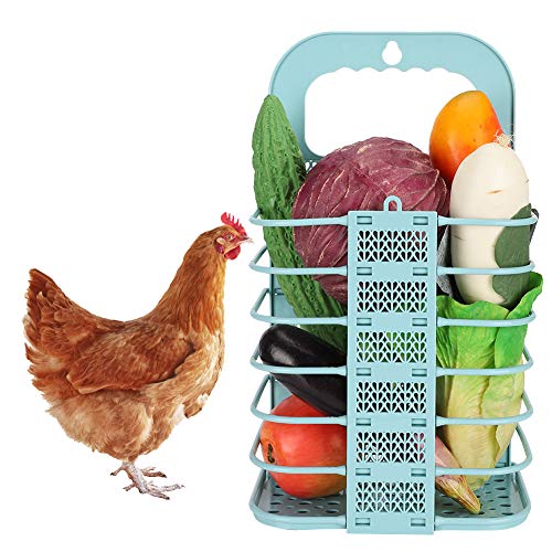 Hühnerspielzeug für Coop, Hühnchen -Leckerbissen -Spender Schwanz Hasse Obst Hanging Feeding Tool Faltbar Hühnchen Gemüse Korb Hängende Hühnerfuttermittel für Geflügel, Hühner, Ente, Blau Hühnerspielzeug für Coop, Hühnchen -Leckerbissen -Spender Schwanz Hasse Obst Hanging Feeding Tool Faltbar Hühnchen Gemüse Korb Hängende Hühnerfuttermittel für Geflügel, Hühner, Ente, Blau von ZJchao
