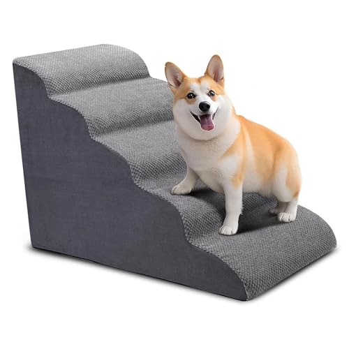 Hundetreppe, Hundetreppe für Kleine Hunde, Hundetreppe, Rampe, Haustiertreppe, Hundetreppe, Haustiertreppe für Kleine Hunde und Katzen (Grey) von ZJchao