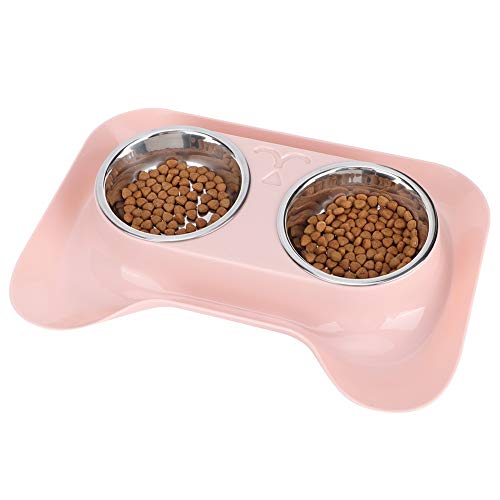 Katzenfutter und Wasserschüssel Set, Welpenschalen Katzenfutter Schüssel Doppelhunde Katzenschalen Edelstahl Wasser Futterbecken Fütterungsversorgung Wasserversorger für Kleine Katzen Hunde, (PINK) Katzenfutter und Wasserschüssel Set, Welpenschalen Katzenfutter Schüssel Doppelhunde Katzenschalen Edelstahl Wasser Futterbecken Fütterungsversorgung Wasserversorger für Kleine Katzen Hunde, (PINK) von ZJchao