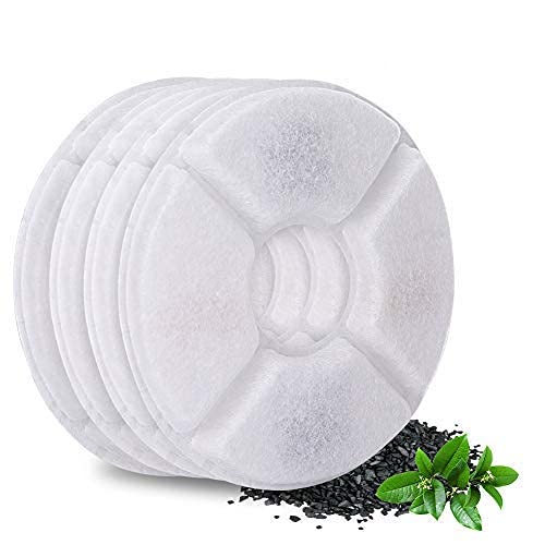 Katzentrinkbrunnen Katzenbrunnen, 2L & 2.4L Automatischer ersatzfilter Katzenbrunnen fountain replacement filters, Extrem Leiser Wasserstand, Katzenbrunnen mit LED Licht und 1 Kohlefilter von ZJchao