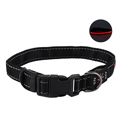 Leuchtendes Katzenhalsband, Im Dunkeln Leuchtendes Hundehalsband, LED-Hundehalsband, LED-Hundehalsband, Leuchtendes Hundehalsband mit Reflektierenden Streifen für Katzen, Kleine, von ZJchao