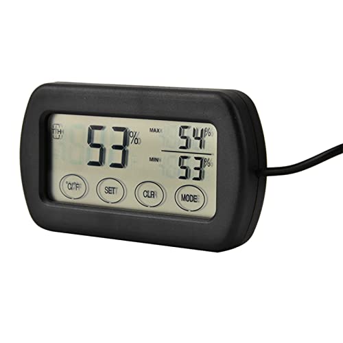 ZJchao Eierinkubator-Thermometer mit LCD-Display, Digitales Thermometer, Hygrometer, Luftfeuchtigkeitsmesser für Reptilientanks für Reptilien und Amphibien von ZJchao