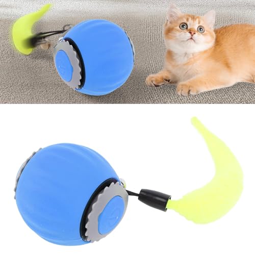 ZJchao Interaktiver Rollender Katzenspielzeugball, Intelligenter Automatischer Selbstrollender Haustierball, Elektrisch Beweglicher Ballspielzeug, Automatisch Rollender Verfolgungsball von ZJchao