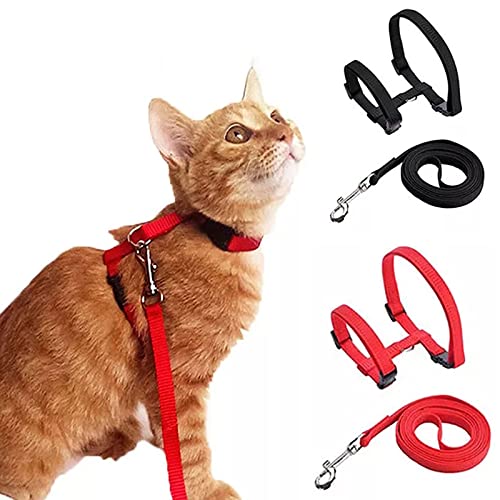 Katzenwesten mit Leine, verstellbares Katzengeschirr, Leine, Katzengeschirr, Kätzchengeschirr, Leine, Katzengeschirr, Fluchtsicherheitsseil für Katzen und Kätzchen Katzenwesten mit Leine, verstellbares Katzengeschirr, Leine, Katzengeschirr, Kätzchengeschirr, Leine, Katzengeschirr, Fluchtsicherheitsseil für Katzen und Kätzchen von ZLXFT