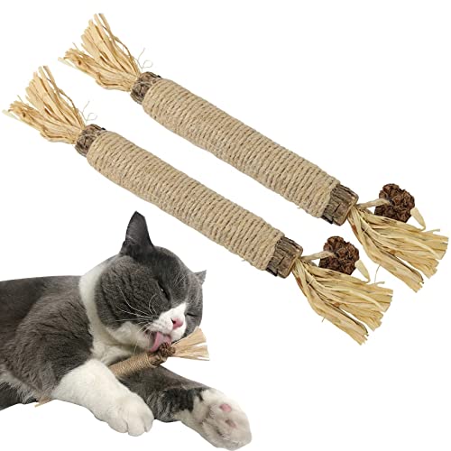 ZLXFT Katzenminze Sticks für Katzen, Matatabi Katze Kauspielzeug,Matatabi Stick Katze Sticks, Matatabi-Kausticks als Katzenspielzeug, Kauholz Katze Catnip Sticks von ZLXFT