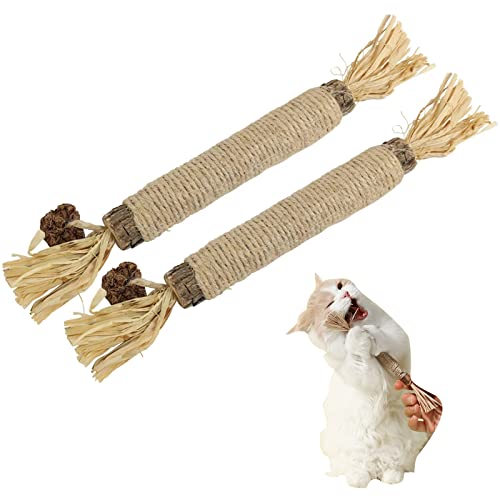 ZLXFT Katzenminze Sticks für Katzen, Matatabi Katze Kauspielzeug,Matatabi Stick Katze Sticks, Matatabi-Kausticks als Katzenspielzeug, Kauholz Katze Catnip Sticks von ZLXFT