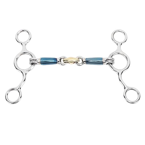 ZLXHDL Horse Bit, Compact and Portable Stainless Steel Snaffle Bits for Horses, Smooth Bits for Horses Applicable to 4.9in Horse’S Mouth von ZLXHDL